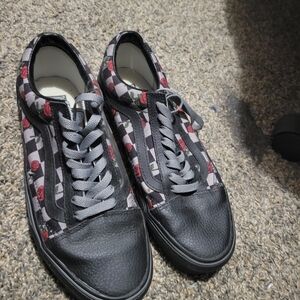 Checkered Rose Vans